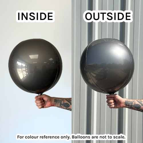 15" Globe Platinum Grey Foil Balloon (1) - UNPACKAGED