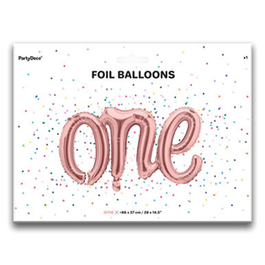 14 inch One Rose Gold Script Foil Balloon (1)