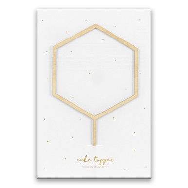 Wooden Hexagon Cake Topper - 24cm (1)