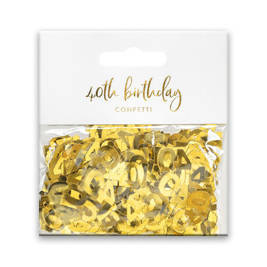 Gold 40 Metallic Confetti (15g)