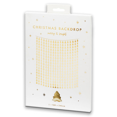 Gold Christmas Tree Backdrop - 1m x 2.45m (1)