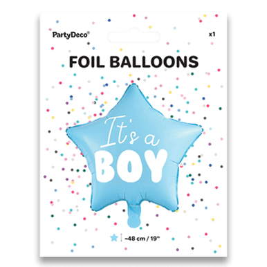 19 inch It's A Boy Blue Star Foil Balloon (1)