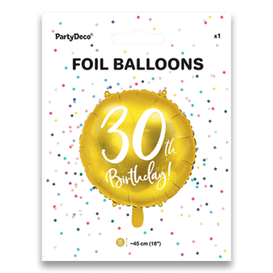 18 inch 30th Birthday Gold Foil Balloon (1)