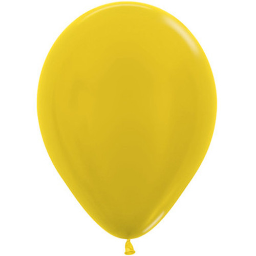 12" Metallic Yellow Sempertex Latex Balloons (25) 12" Metallic Yellow Sempertex Latex Balloons (25)