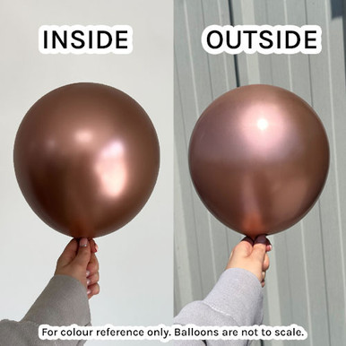 24" Mirror Rose Gold Kalisan Latex Balloons (2)