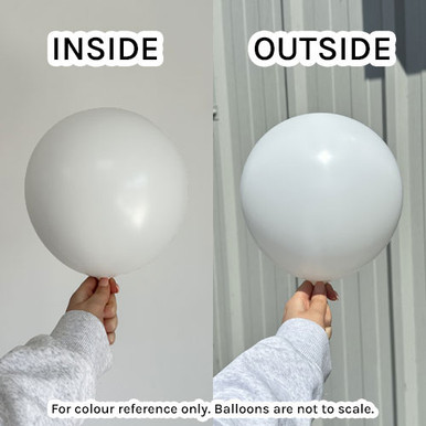 36" Standard White Kalisan Latex Balloons (2)