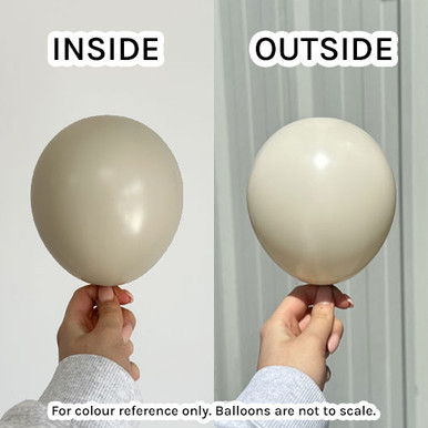 36" Retro White Sand Kalisan Latex Balloons (2)
