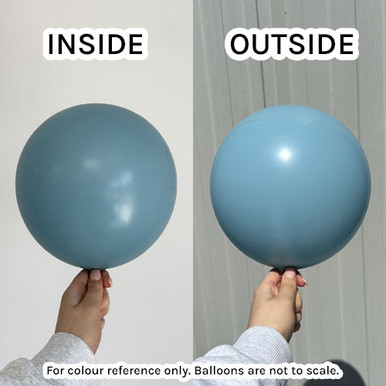 36" Retro Blue Glass Kalisan Latex Balloons (2)