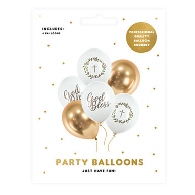 12 inch God Bless Assorted Latex Balloons (6)