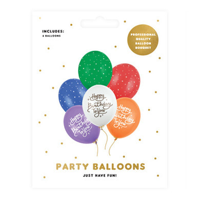 12 inch Happy Birthday To You Assorted Latex Balloons (6)