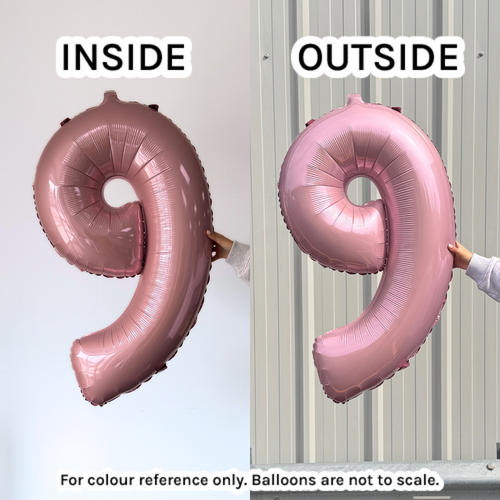 34 inch Pastel Pink Number 0 Foil Balloon (1)