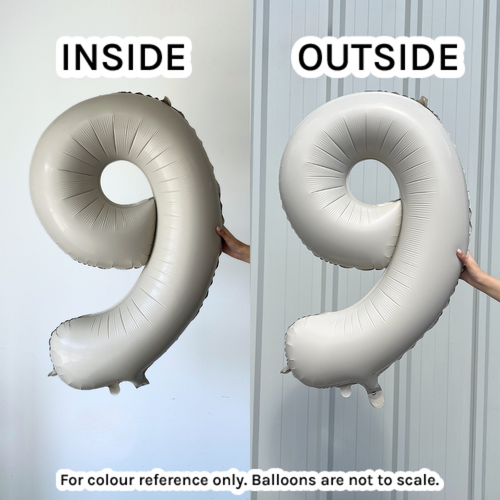 34 inch Unique Matte Nude Number 6 Foil Balloon (1)
