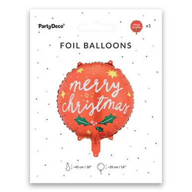 18 inch Merry Christmas Mistletoe Foil Balloon (1)