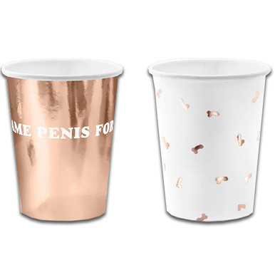 Same P**** Forever Rose Gold Paper Cups (6)