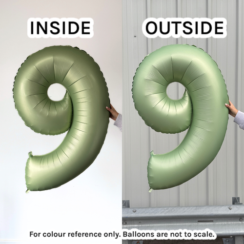 40 inch Olive Green Number 7 Satin Foil Balloon (1)