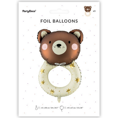 26 inch Teddy Baby Rattle Foil Balloon (1)