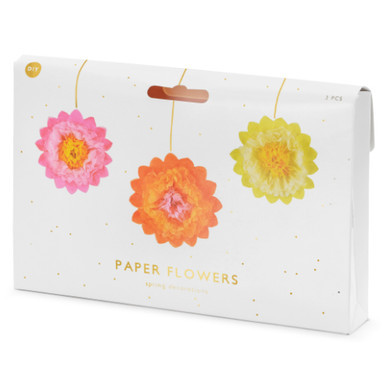 Flower Tissue Paper Decorations - 35cm (3)
