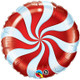 18 inch Candy Swirl Red Foil Balloon (1)