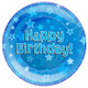 Happy Birthday Blue Paper Plates (8)