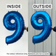 26 inch Blue Number 6 Foil Balloon (1)