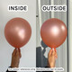 6" Metallic Rose Gold Link-O-Loon Latex Balloons (100)