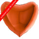 36" Orange Heart Foil Balloon (1) 36" Orange Heart Foil Balloon (1)