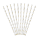 Floral Metallic Gold Paper Straws (10)
