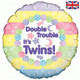 18 inch Double Trouble it's Twins! Foil Balloon (1)