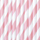 Light Pink Striped Paper Straws (10) Light Pink Striped Paper Straws (10)