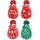 18 inch Merry Christmas Assortment Stuffing Latex Balloons (25)