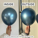 19" Shiny Blue Gemar Latex Balloons (25)