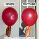 19" Metallic Bright Red Gemar Latex Balloons (25)