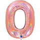 40 inch Holo Glitter Rose Gold Number 0 Foil Balloon (1)