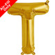 16 inch Gold Letter T Foil Balloon (1)