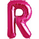 34 inch Magenta Letter R Foil Balloon (1)