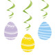 Easter Egg Hanging Swirl Decorations - 66cm (3)
