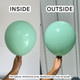 18" Spearmint Prima Latex Balloons (25)