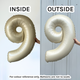 26 inch Cream Number 5 Satin Foil Balloon (1) 26 inch Cream Number 5 Satin Foil Balloon (1)