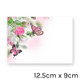 Pink Butterfly and Flowers Message Cards - 12.5cm x 9cm (6)