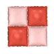 14 inch Pink & Red Square Foil Balloon Panels (4)