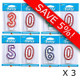 3 Pack of Multi-Colour Candle Ages 30 - 60 (24 candles)