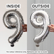 16 inch Silver Number 3 Foil Balloons (2)