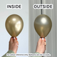 260 Silk Gold Dust Sempertex Nozzle Up Entertainer Balloons (50)
