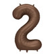 A satin mocha number 2 foil balloon