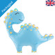 34 inch cute blue dino foil balloon Oaktree