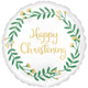 An 18 inch happy christening foliage foil balloon, manufactured by Anagram.