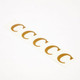 A pack of 20 gold vinyl letter "C"s