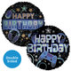 An 18 inch Happy Birthday Gaming Style Foil Balloon, manufactured by Sensations.