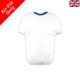 An 11 inch White Sports Shirt Mini Foil Balloon, manufactured by Oaktree.