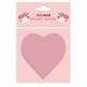 A Pad of Pink Heart Jolipad Sticky Notes.